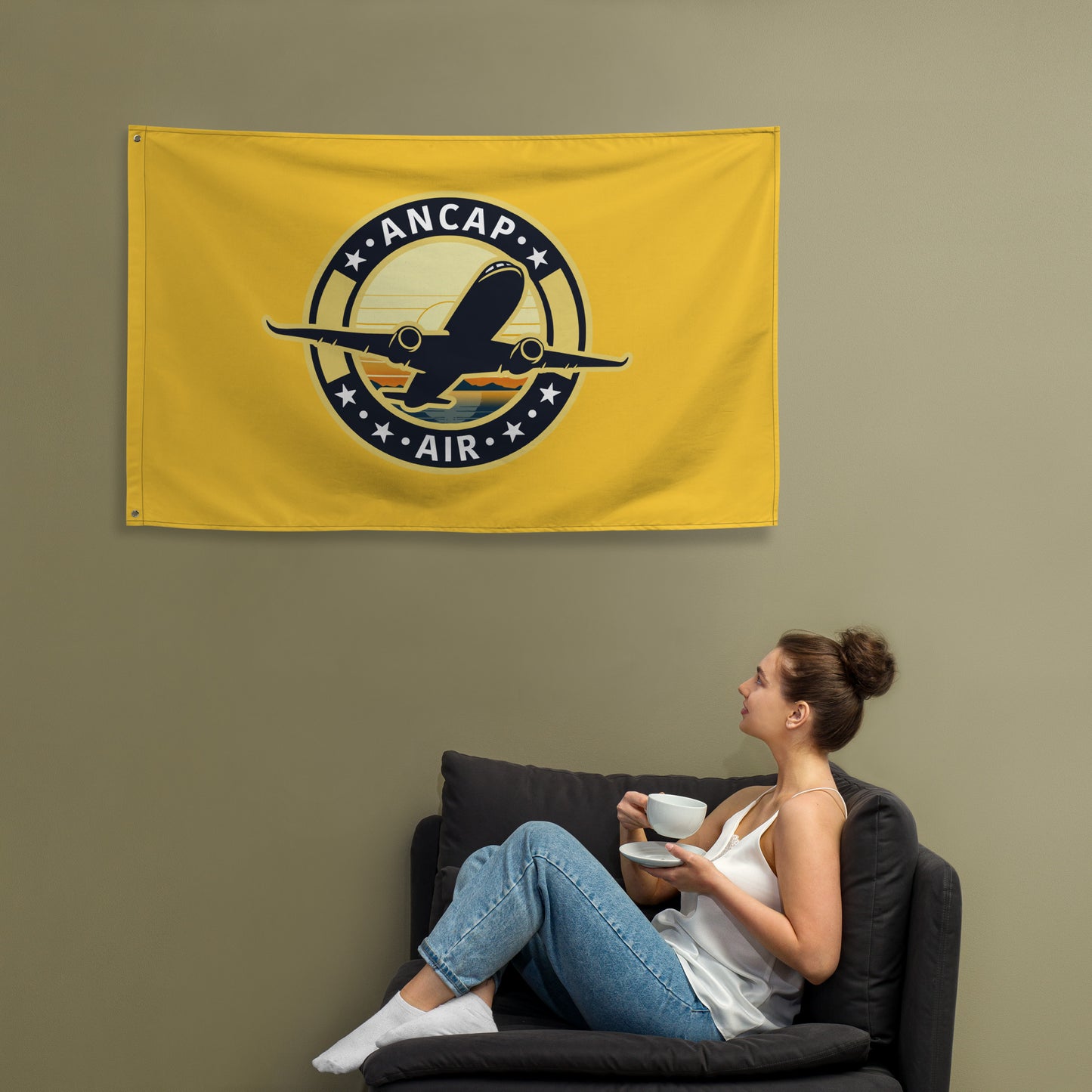AnCap Air Official Gold Flag