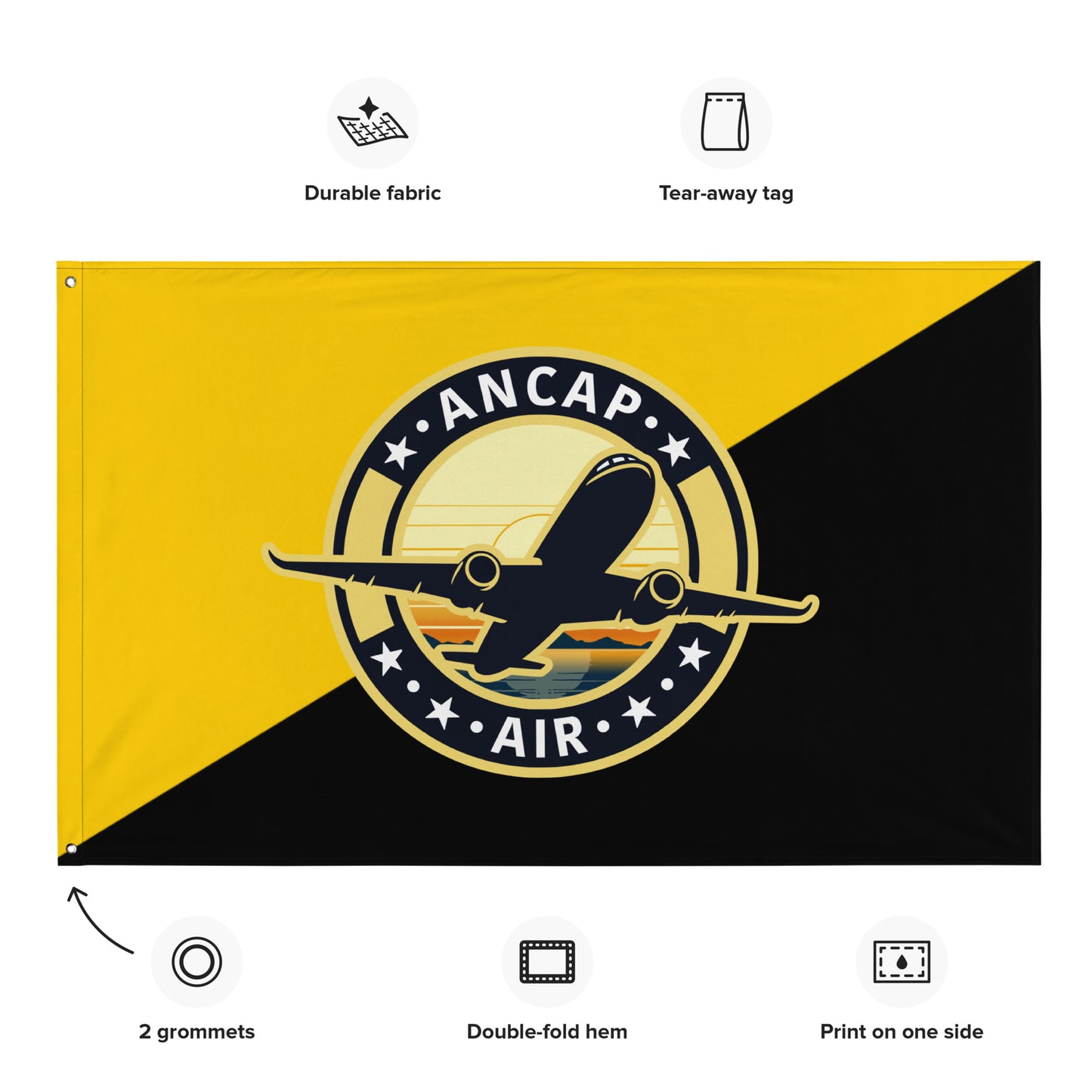 AnCap Air Official Black&Gold Flag
