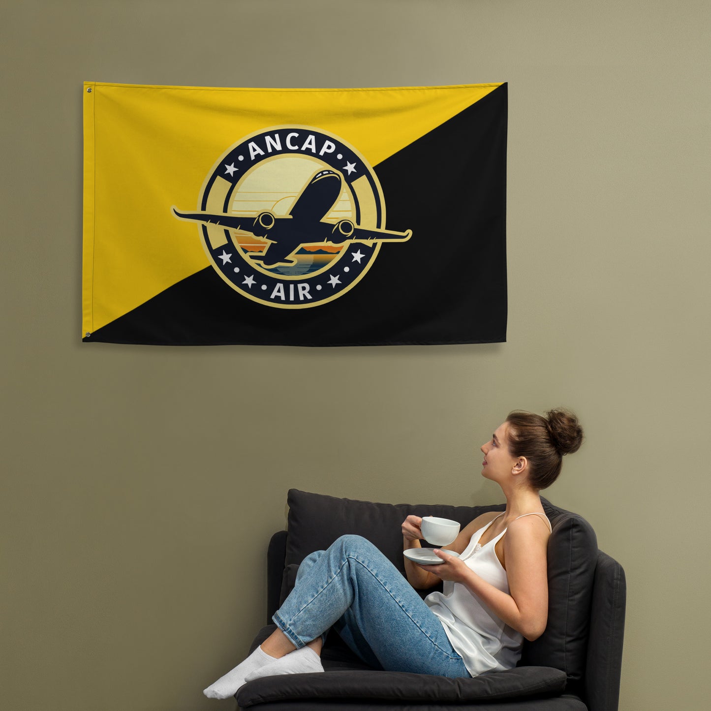 AnCap Air Official Black&Gold Flag