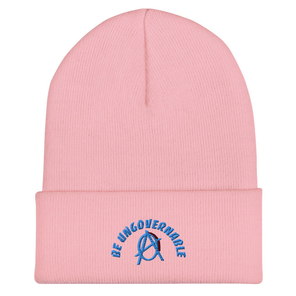 Anarchy Wear "Be Ungovernable" Blue Cuffed Beanie