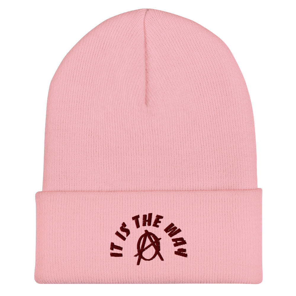 Anarchy Wear "It Is The Way" Red Cuffed Beanie
