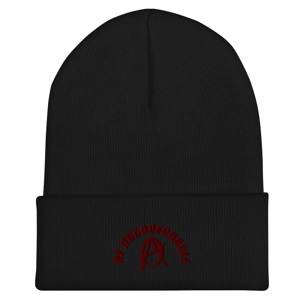 Anarchy Wear "Be Ungovernable" Red Cuffed Beanie