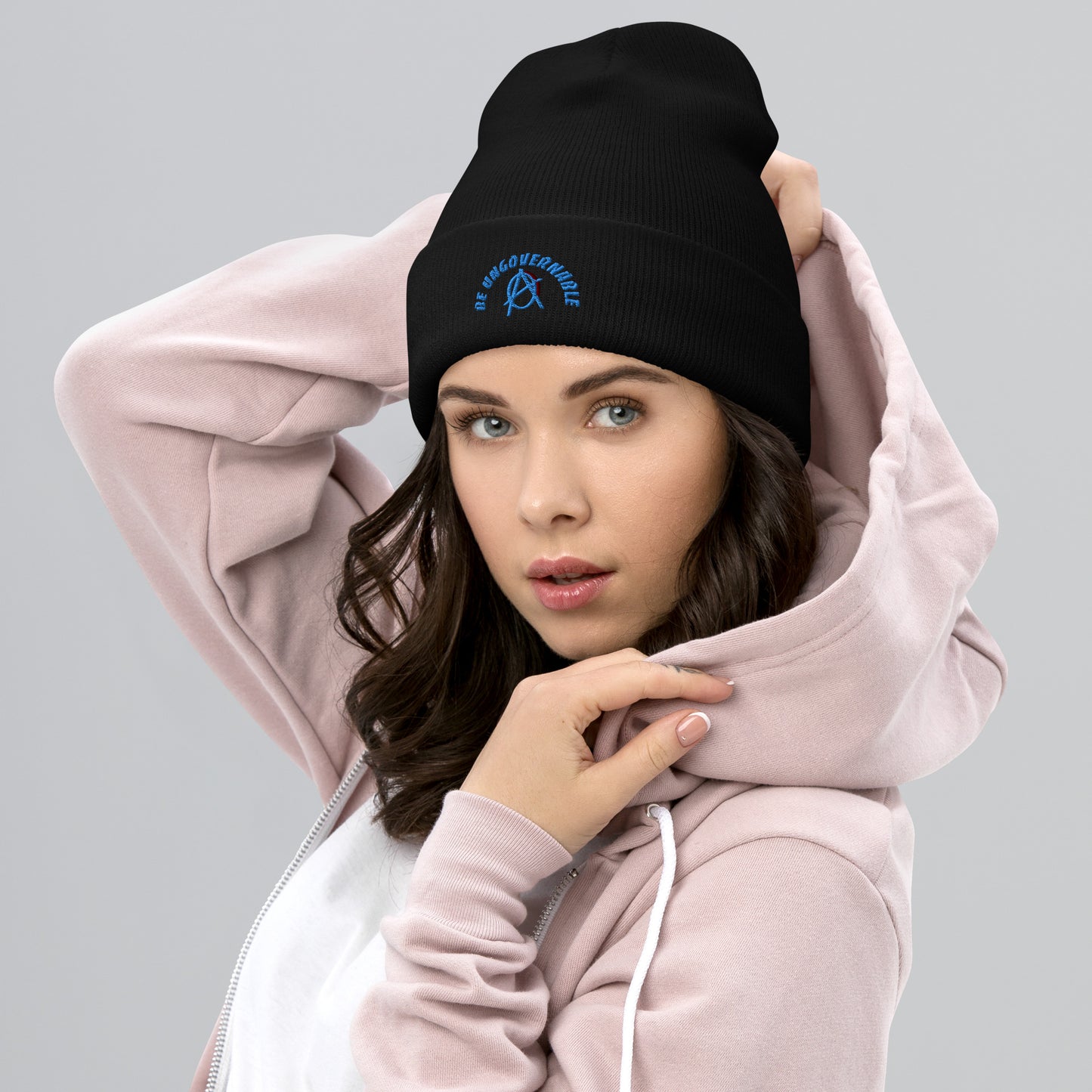 Anarchy Wear "Be Ungovernable" Blue Cuffed Beanie
