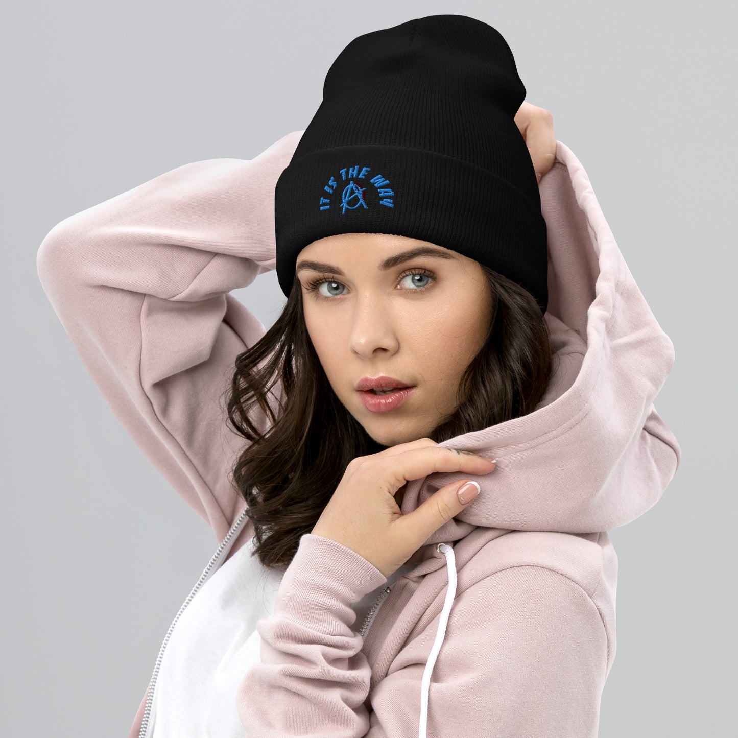 Anarchy Wear "It Is The Way" Blue Cuffed Beanie