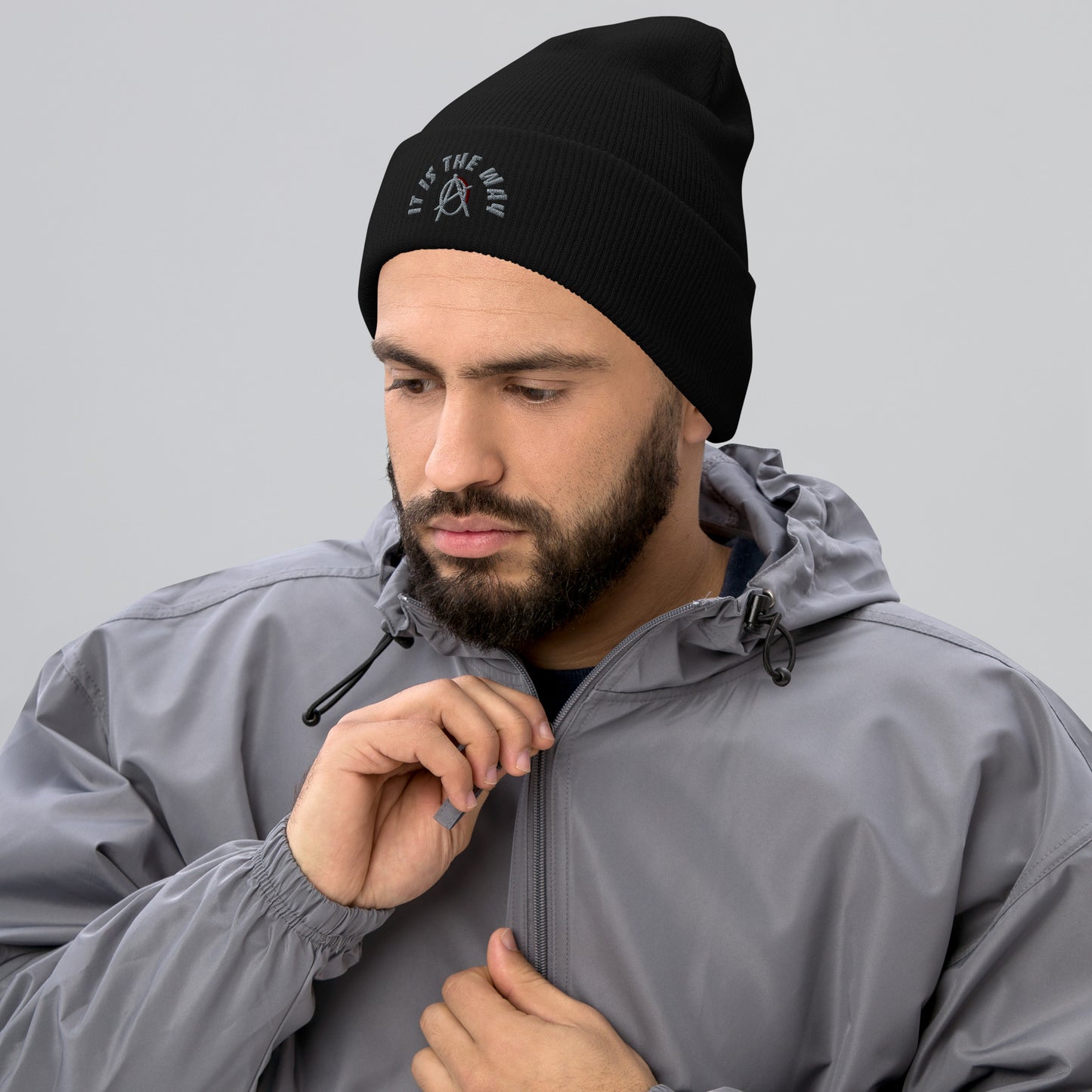 Anarchy Wear "It Is The Way" Agora Grey Cuffed Beanie