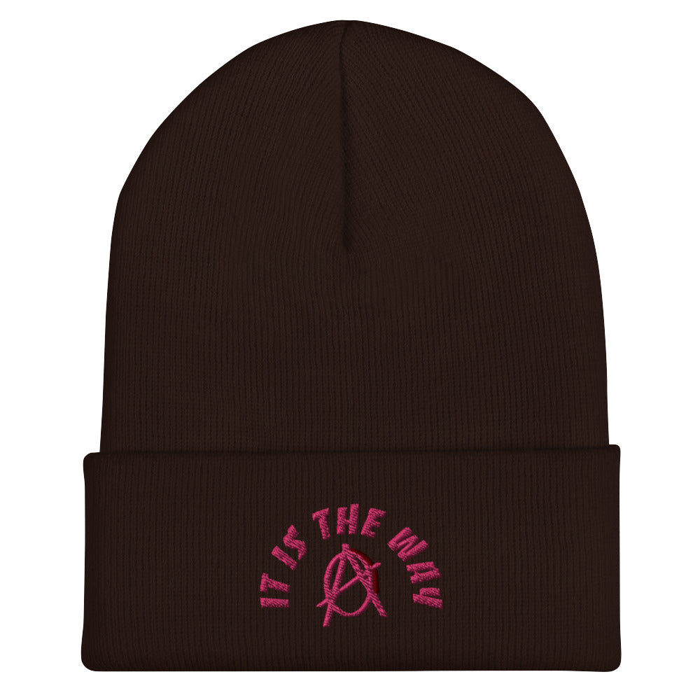 Anarchy Wear "It Is The Way" Pink Cuffed Beanie