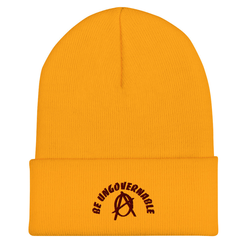 Anarchy Wear "Be Ungovernable" Red Cuffed Beanie