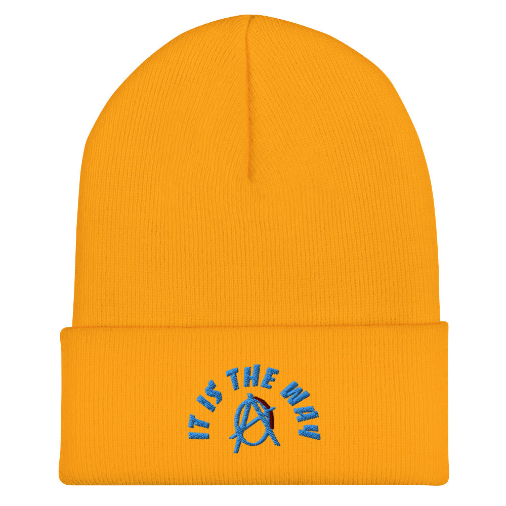 Anarchy Wear "It Is The Way" Blue Cuffed Beanie
