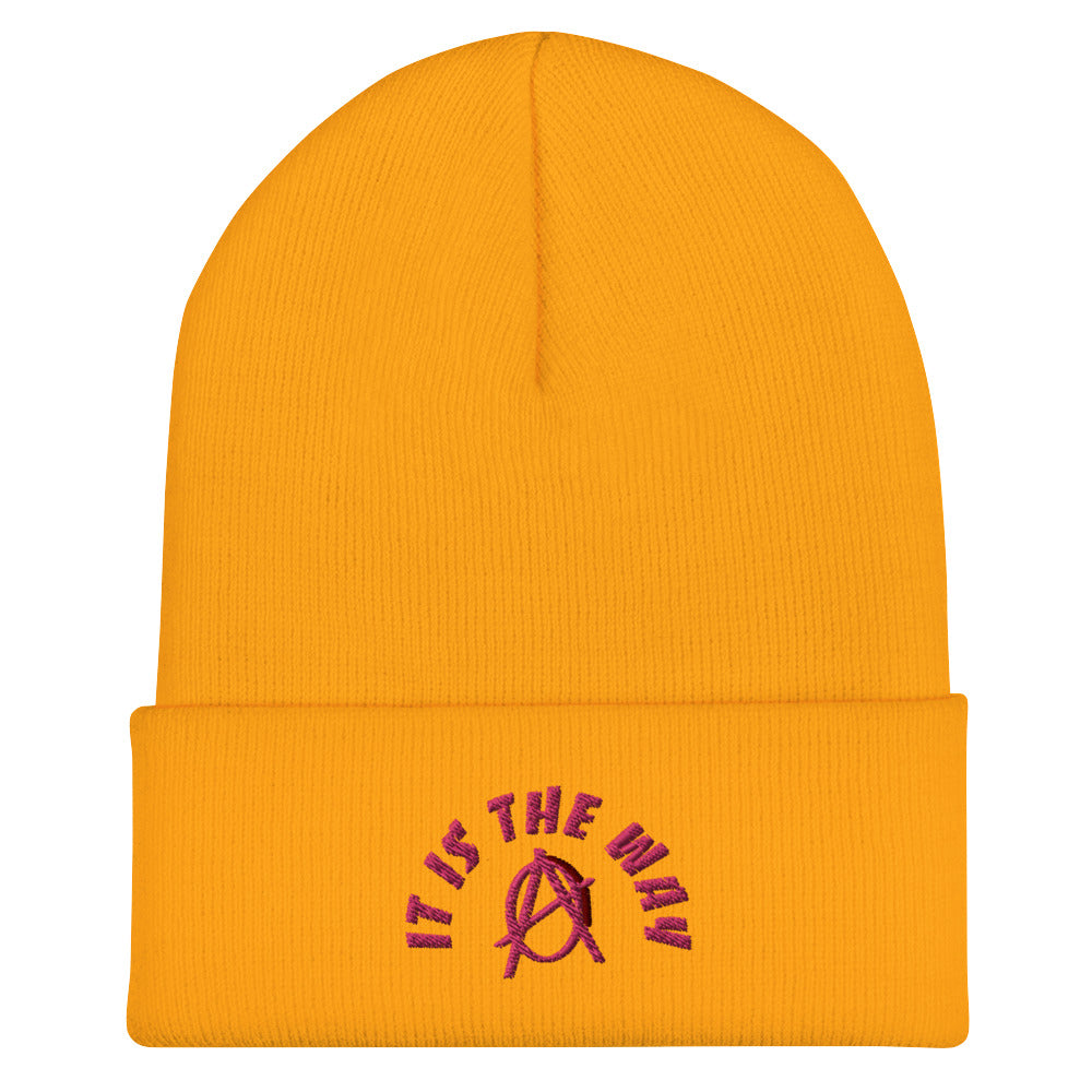 Anarchy Wear "It Is The Way" Pink Cuffed Beanie