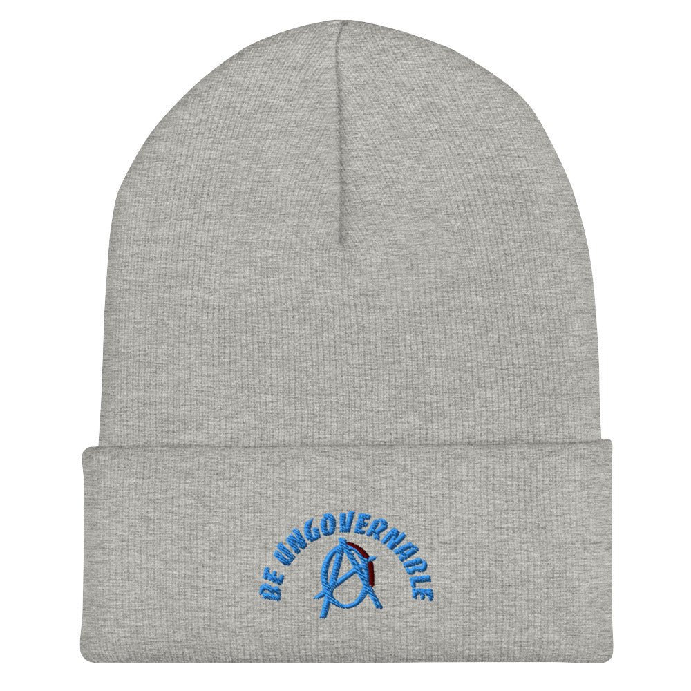 Anarchy Wear "Be Ungovernable" Blue Cuffed Beanie