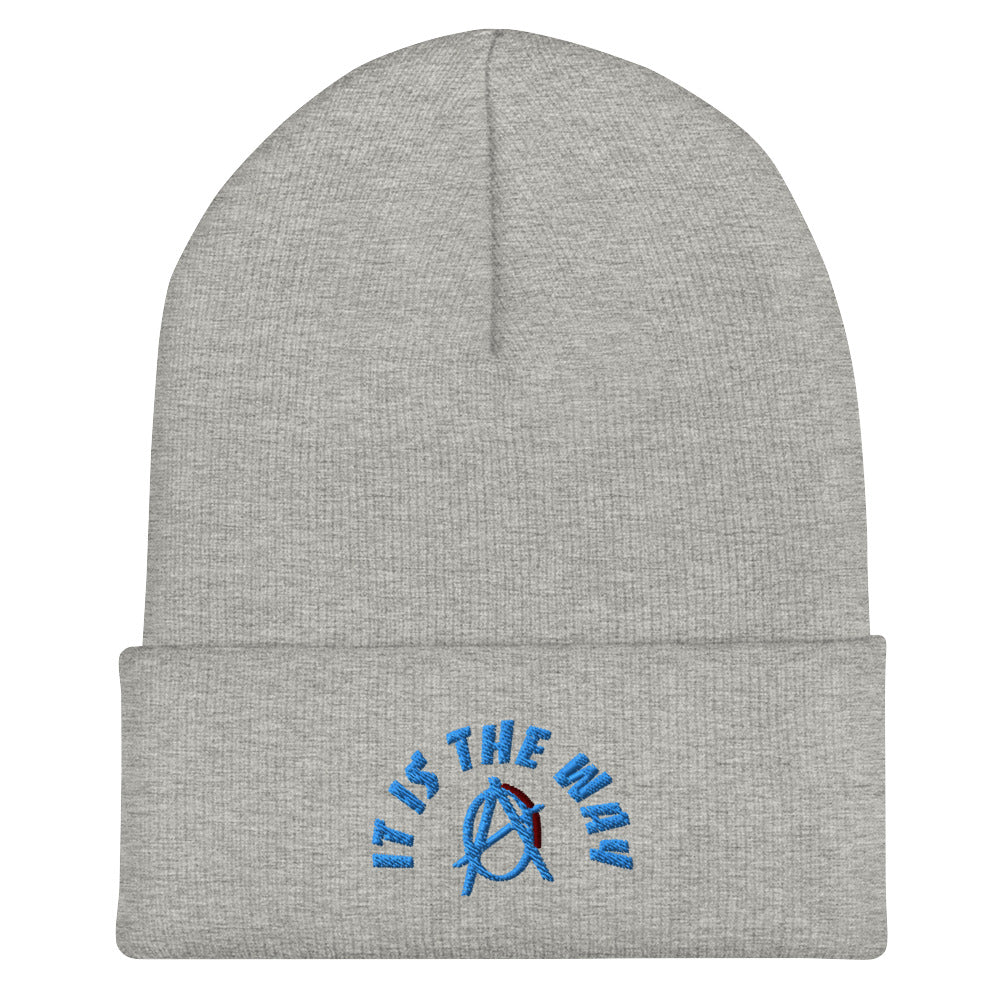 Anarchy Wear "It Is The Way" Blue Cuffed Beanie