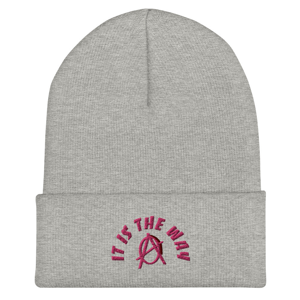 Anarchy Wear "It Is The Way" Pink Cuffed Beanie