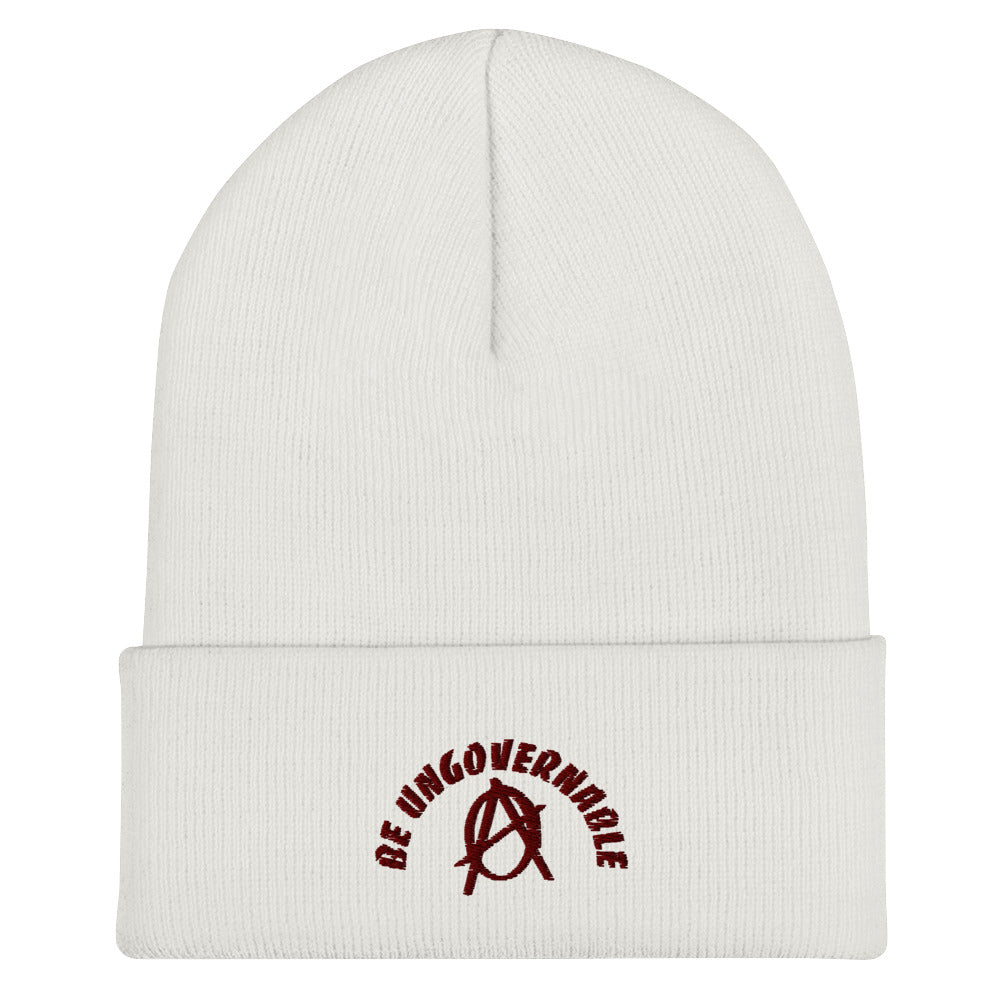 Anarchy Wear "Be Ungovernable" Red Cuffed Beanie