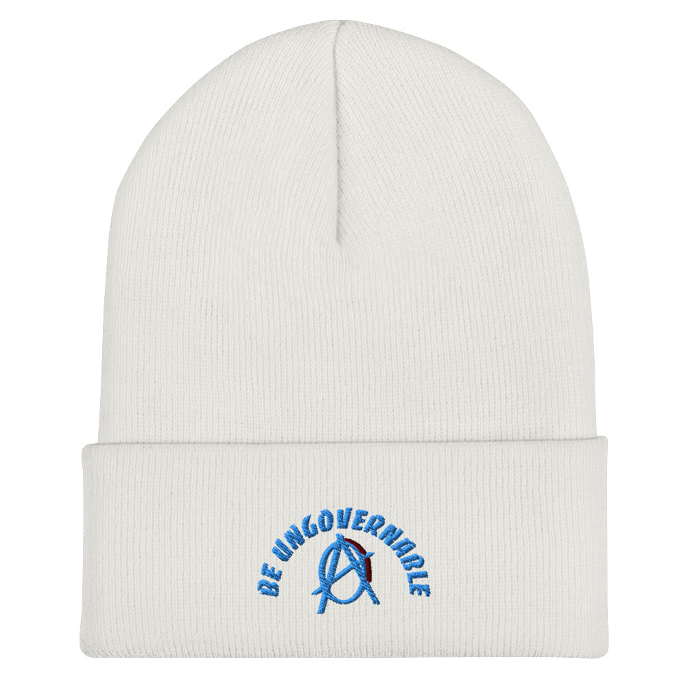 Anarchy Wear "Be Ungovernable" Blue Cuffed Beanie