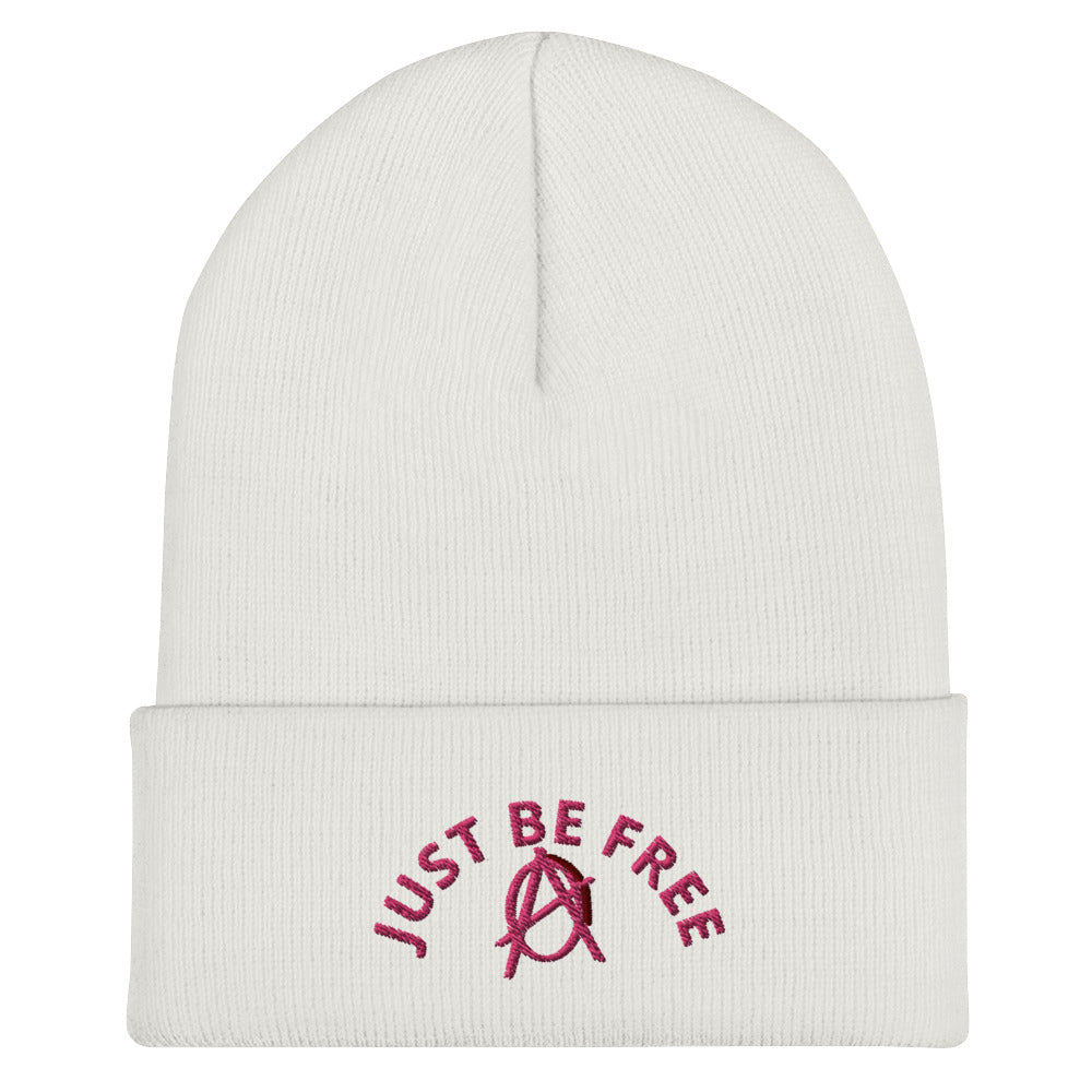 Anarchy Wear "Just Be Free" Pink Cuffed Beanie