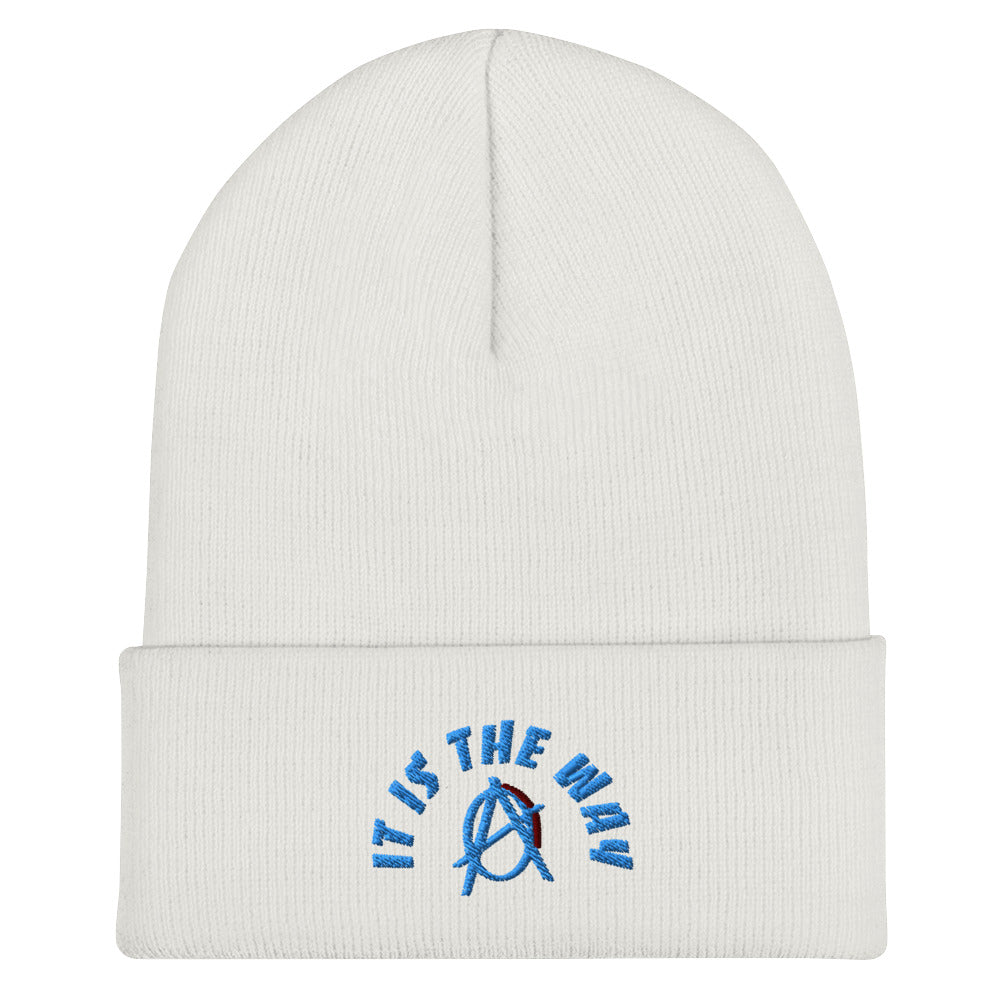 Anarchy Wear "It Is The Way" Blue Cuffed Beanie