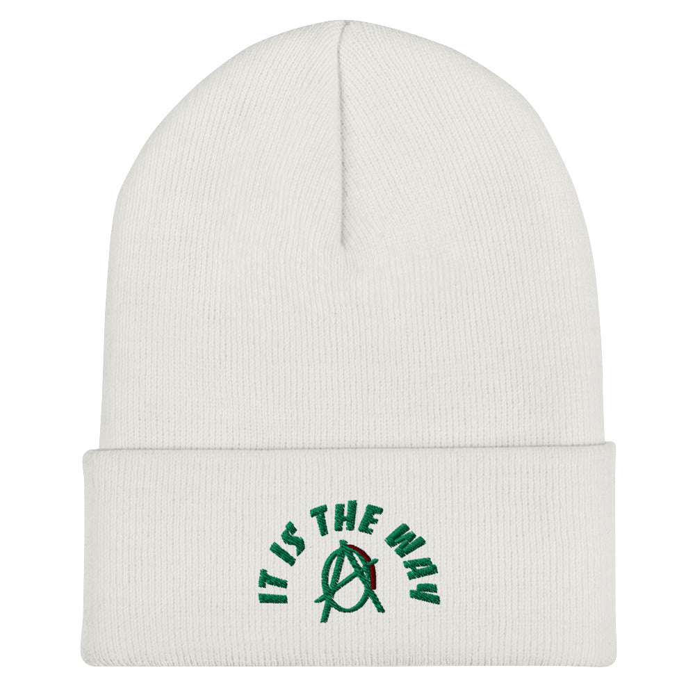 Anarchy Wear "It Is The Way" Green Cuffed Beanie