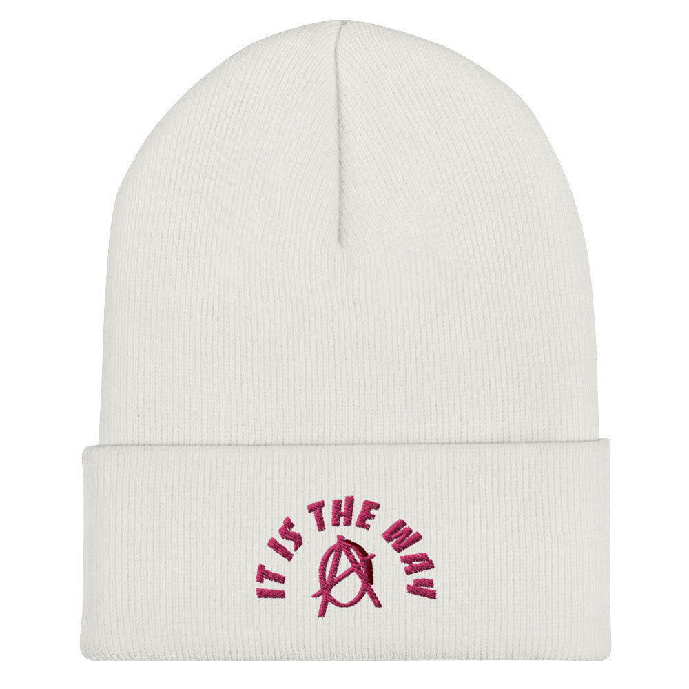 Anarchy Wear "It Is The Way" Pink Cuffed Beanie