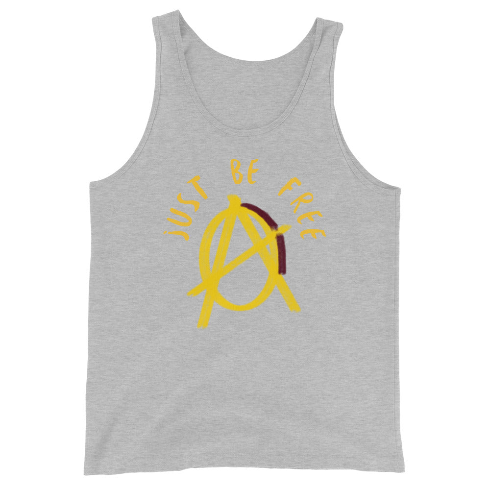 Anarchy Wear "Just Be Free" Gold Unisex Tank Top