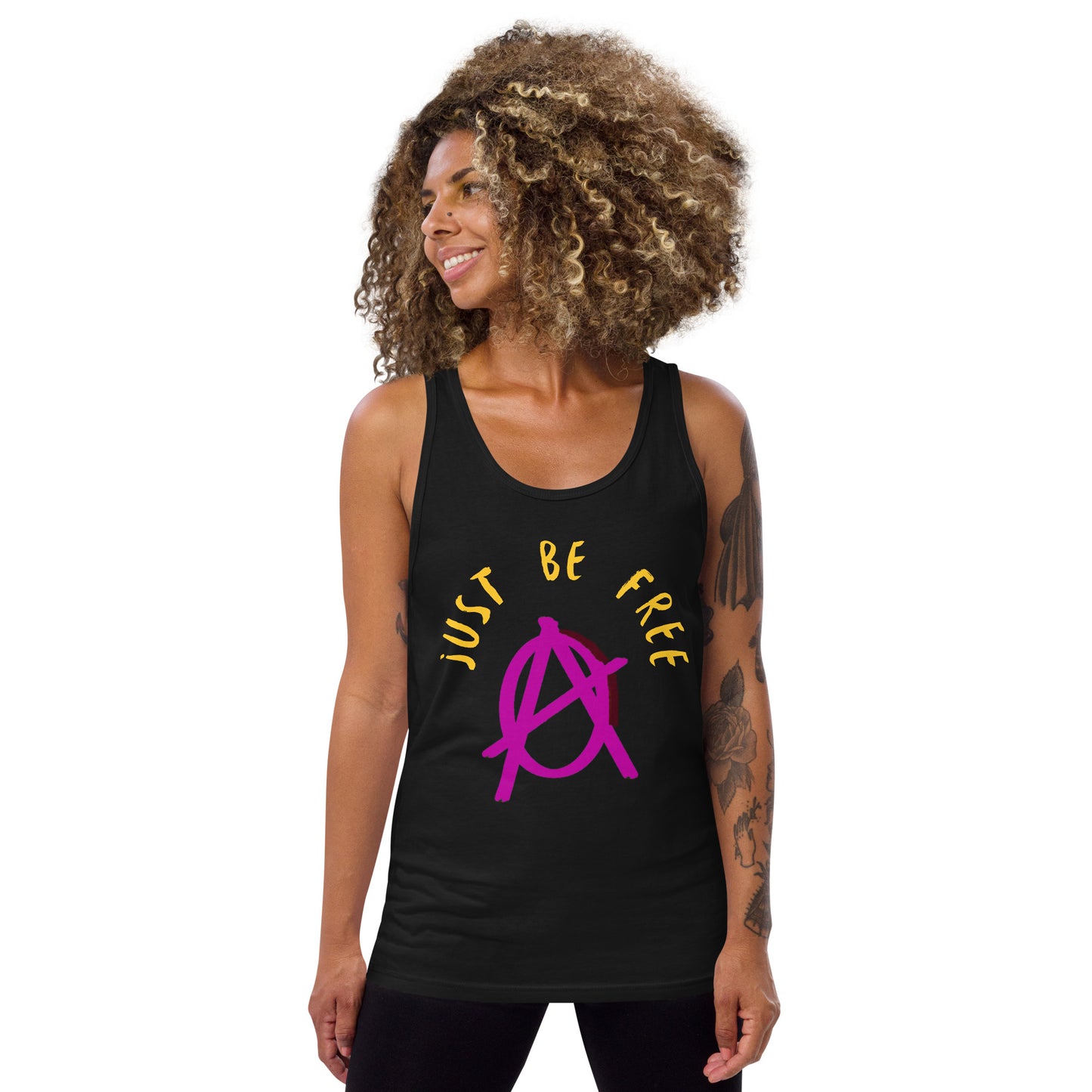 Anarchy Wear "Just Be Free" Pink Unisex Tank Top