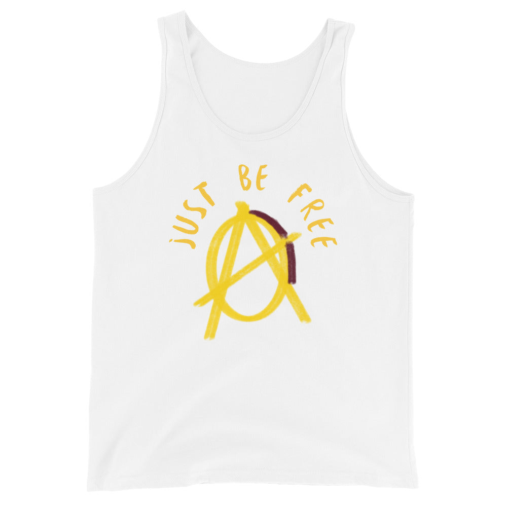 Anarchy Wear "Just Be Free" Gold Unisex Tank Top