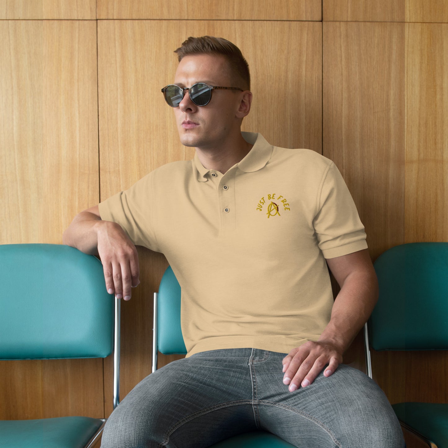 Anarchy Wear "Just Be Free" Men's Premium Polo