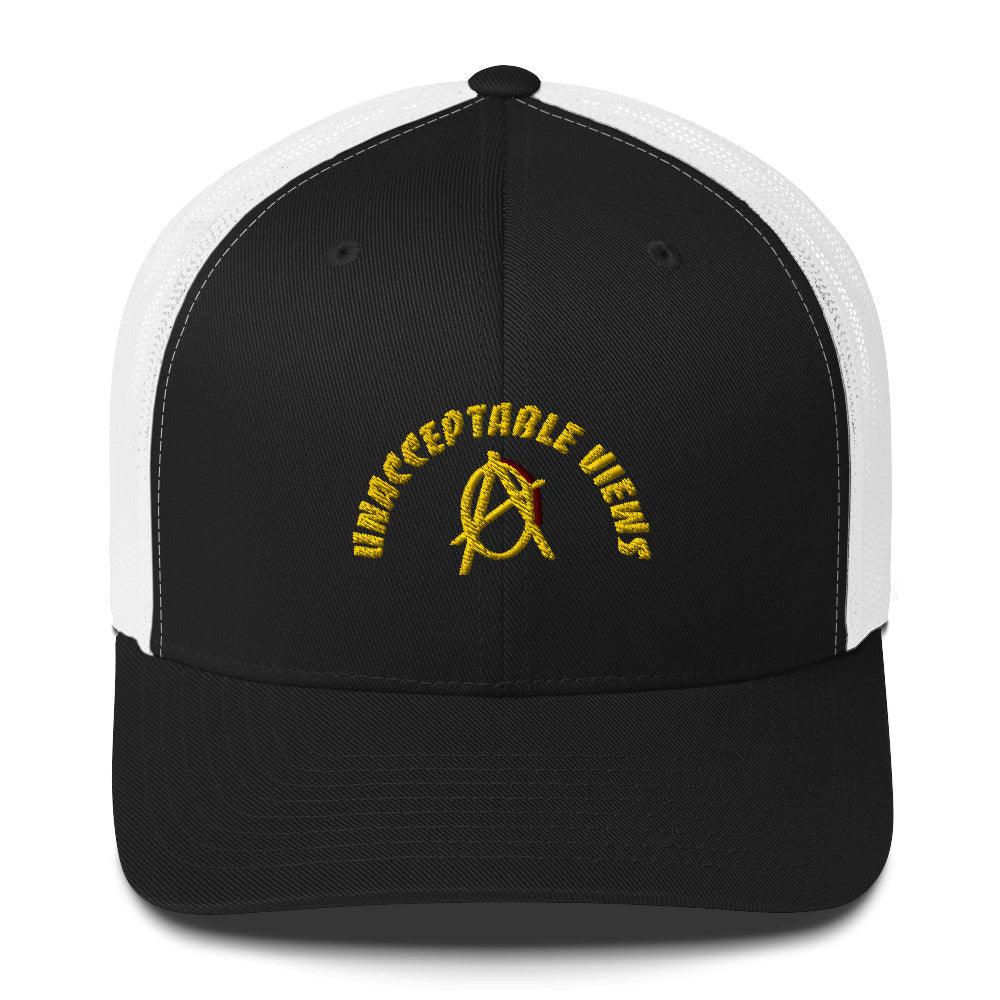 Anarchy Wear Gold "Unacceptable Views" Trucker Cap - AnarchyWear