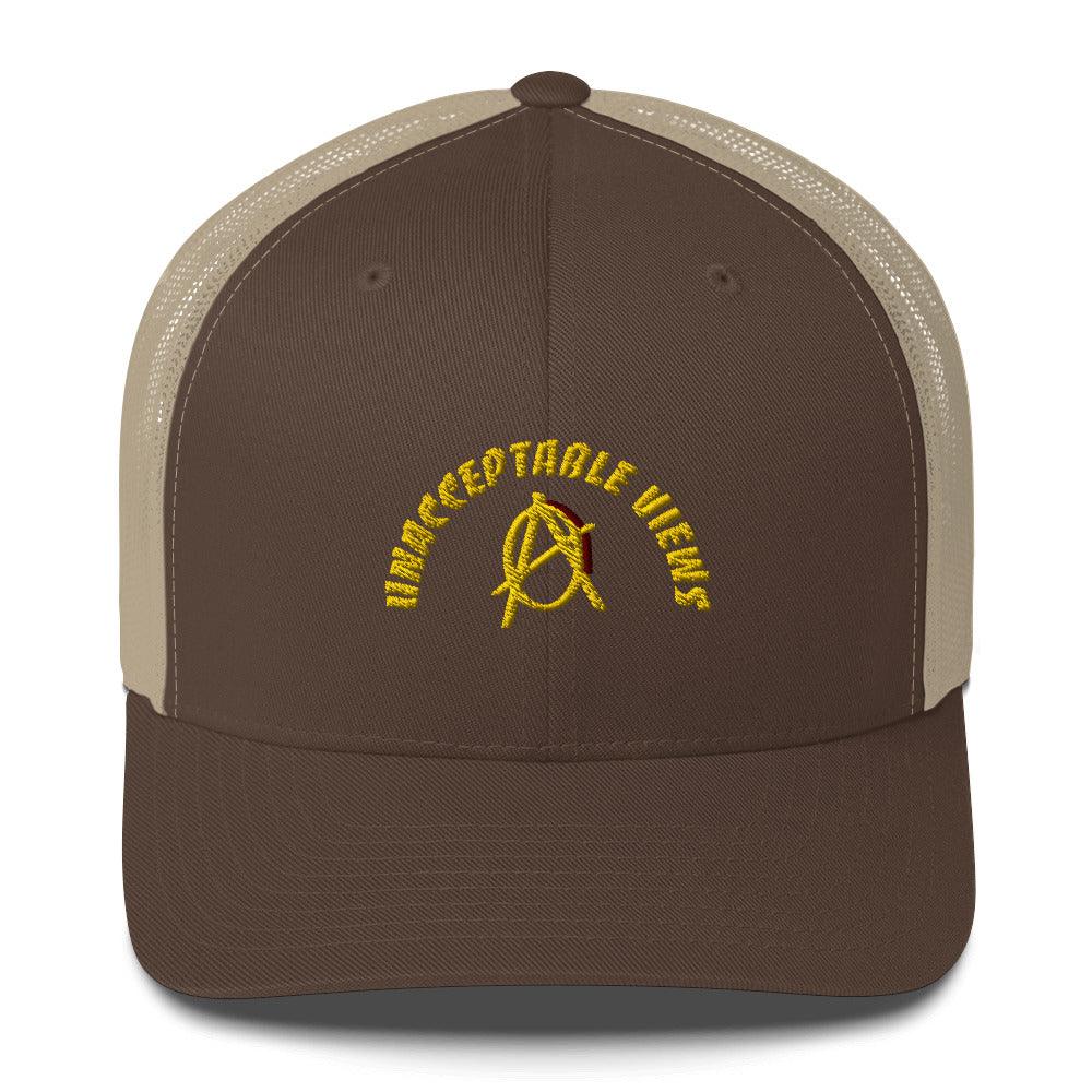Anarchy Wear Gold "Unacceptable Views" Trucker Cap - AnarchyWear