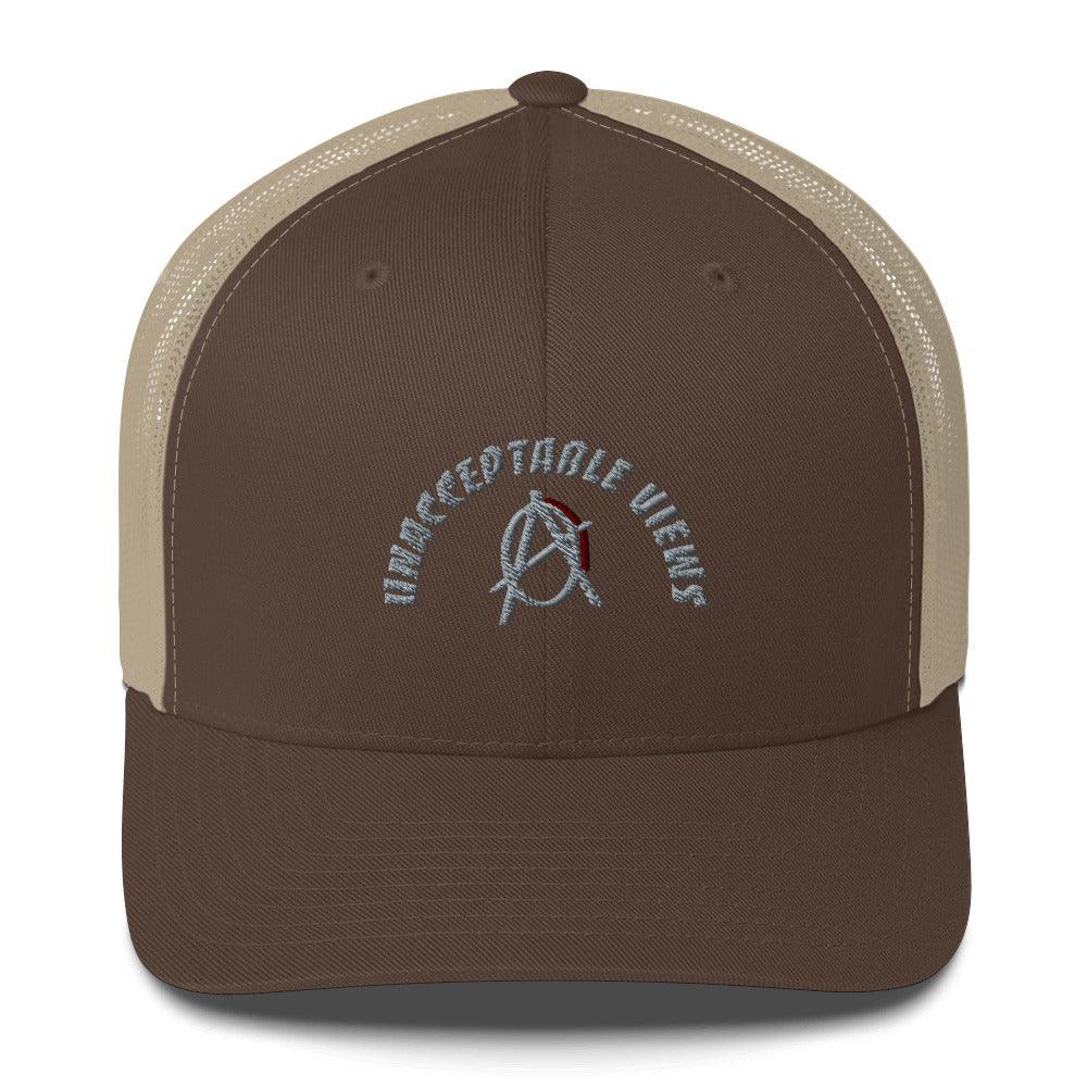 Anarchy Wear "Unacceptable Views" Grey Trucker Cap - AnarchyWear