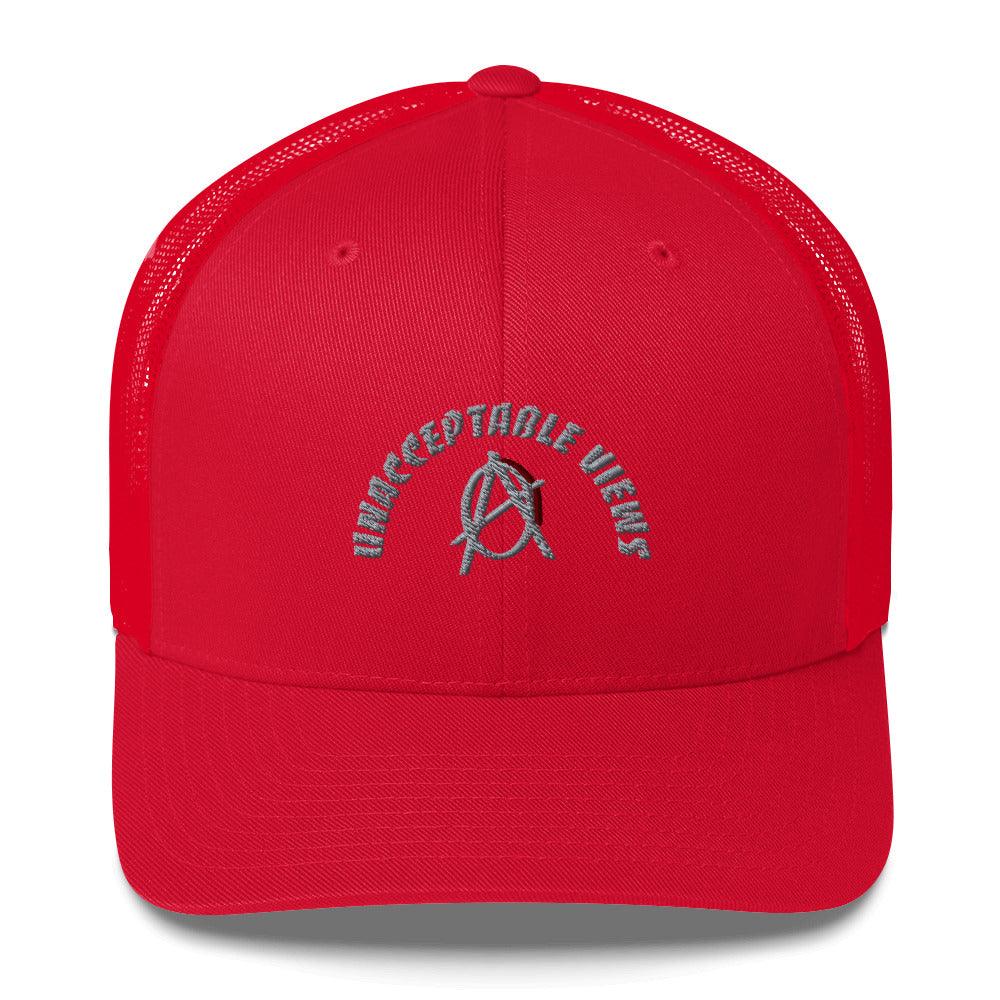 Anarchy Wear "Unacceptable Views" Grey Trucker Cap - AnarchyWear