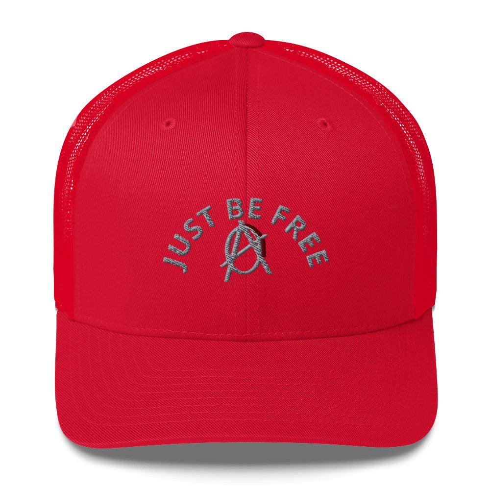 Anarchy Wear "JUST BE FREE" Grey Trucker Cap - AnarchyWear