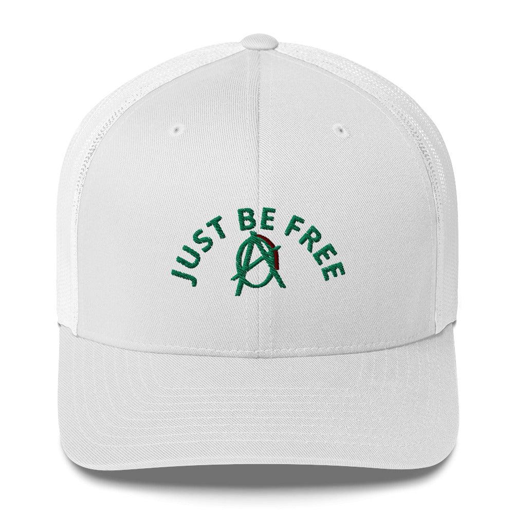 Anarchy Wear "JUST BE FREE" Green Trucker Cap - AnarchyWear