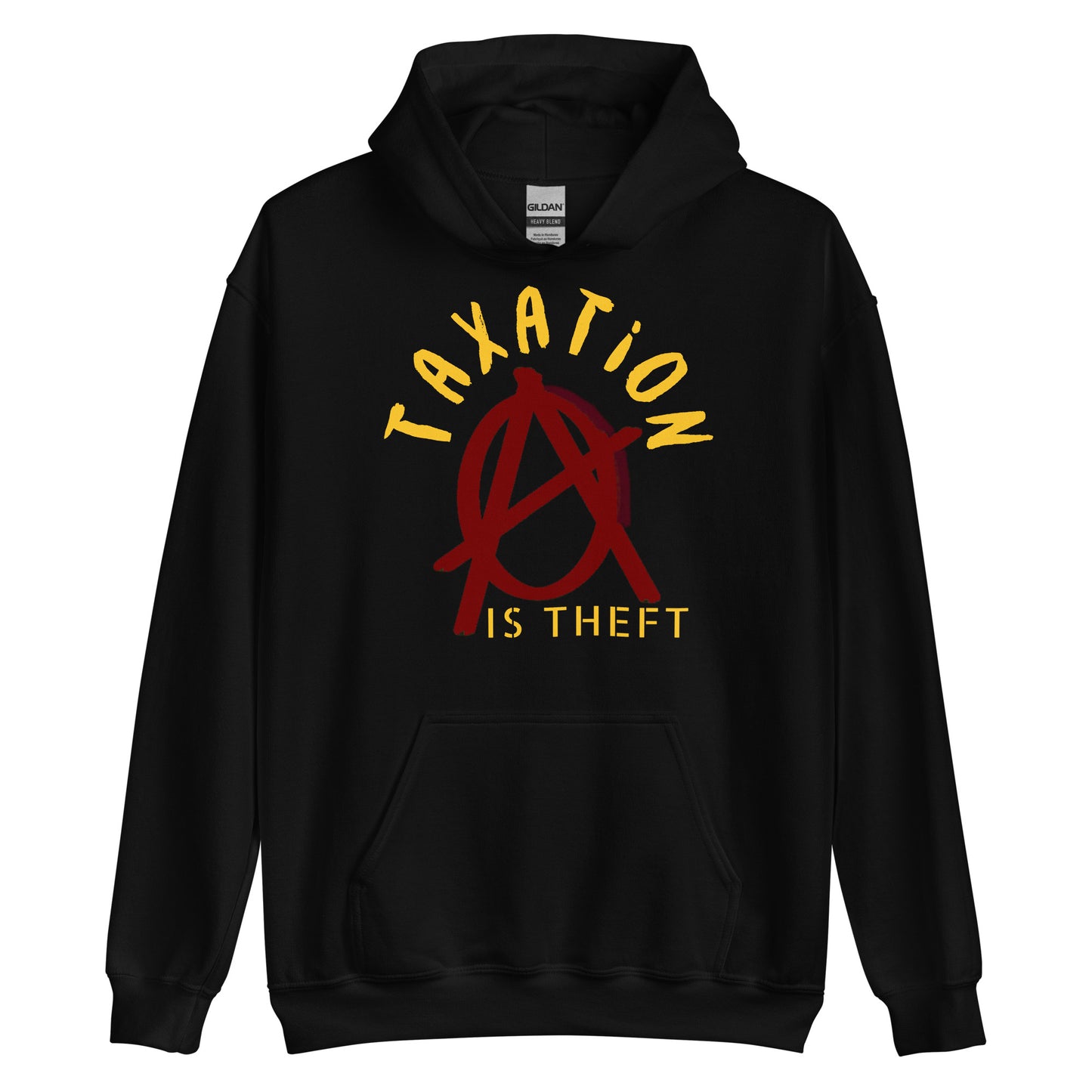 Anarchy Wear Red "Taxation Is Theft" Hoodie