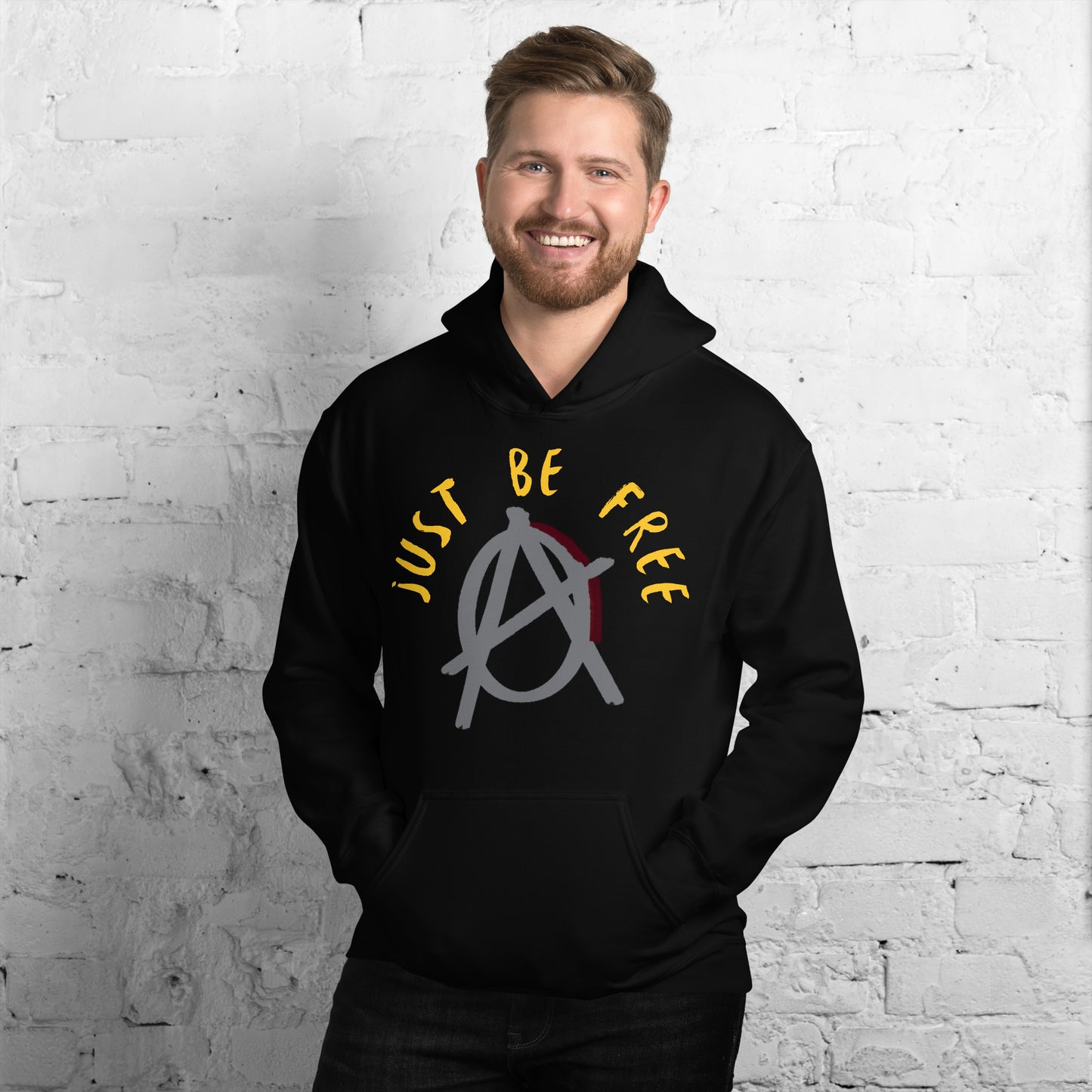 Anarchy Wear Agora Grey "Just Be Free" Hoodie