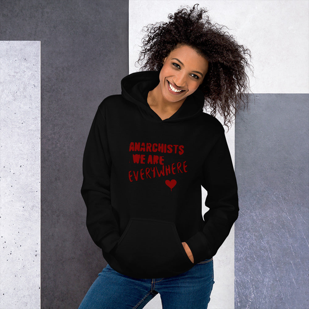 Anarchy Wear "We Are Every Where" Red Unisex Hoodie