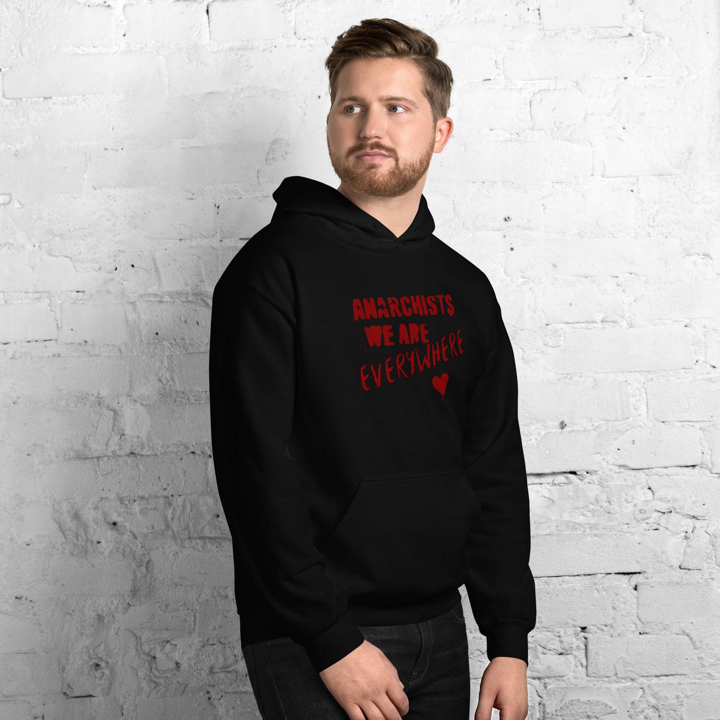 Anarchy Wear "We Are Every Where" Red Unisex Hoodie