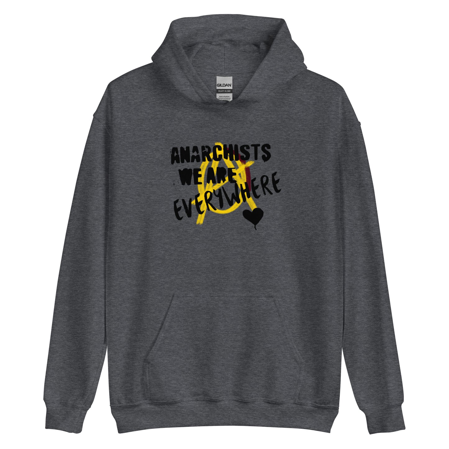 Anarchy Wear "We Are Every Where" Black on Gold Unisex Hoodie