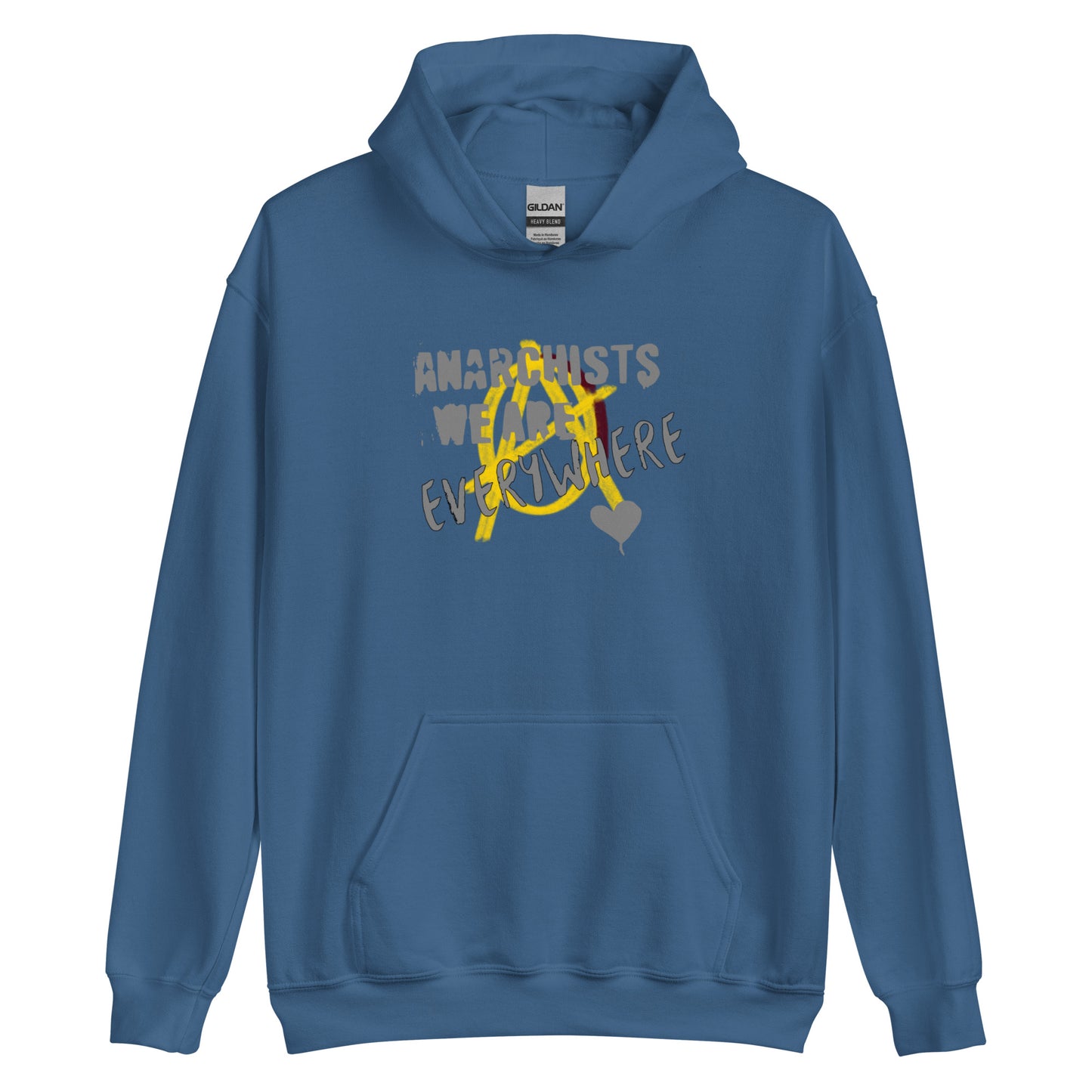 Anarchy Wear "We Are Every Where" Grey on Gold Unisex Hoodie