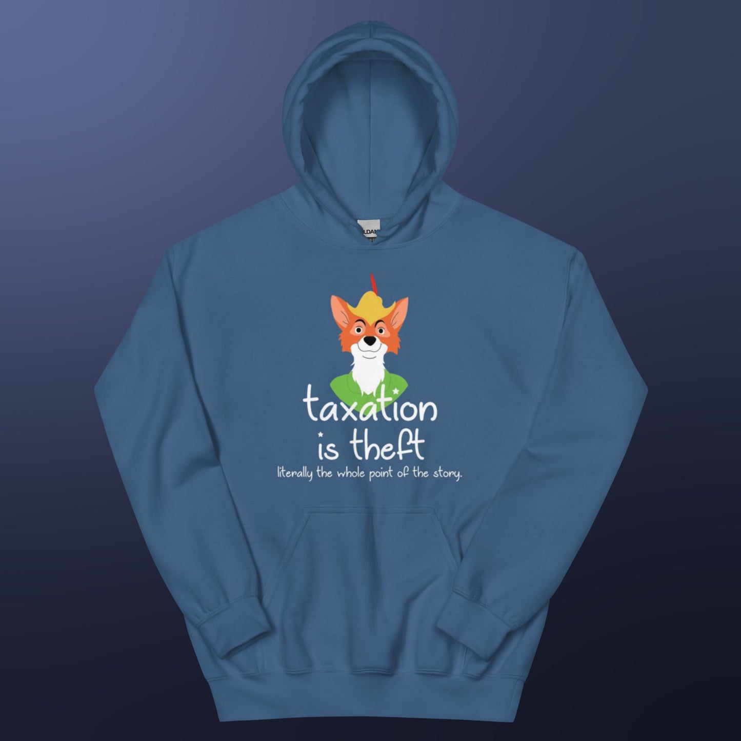 "Fox Taxation Is Theft" Meme Unisex Hoodie