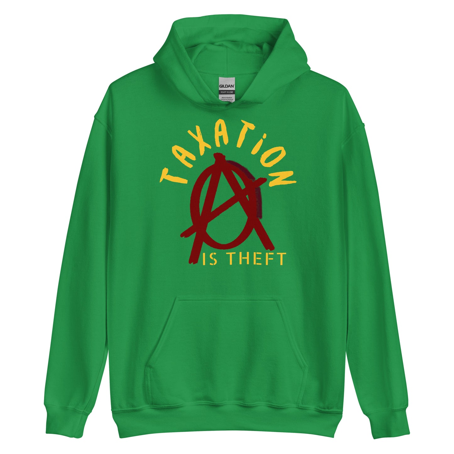Anarchy Wear Red "Taxation Is Theft" Hoodie