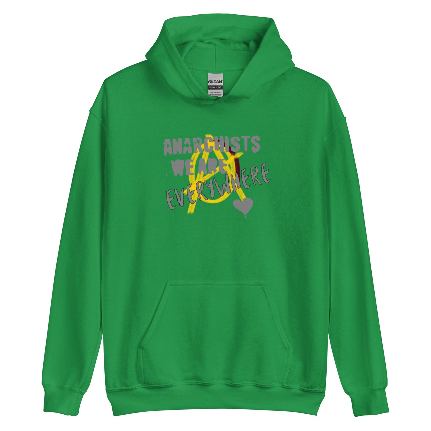 Anarchy Wear "We Are Every Where" Grey on Gold Unisex Hoodie