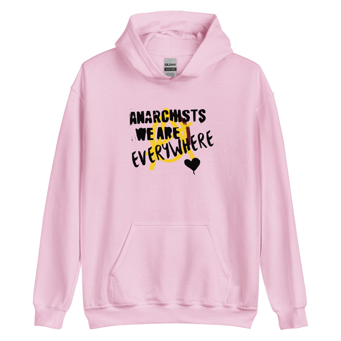 Anarchy Wear "We Are Every Where" Black on Gold Unisex Hoodie