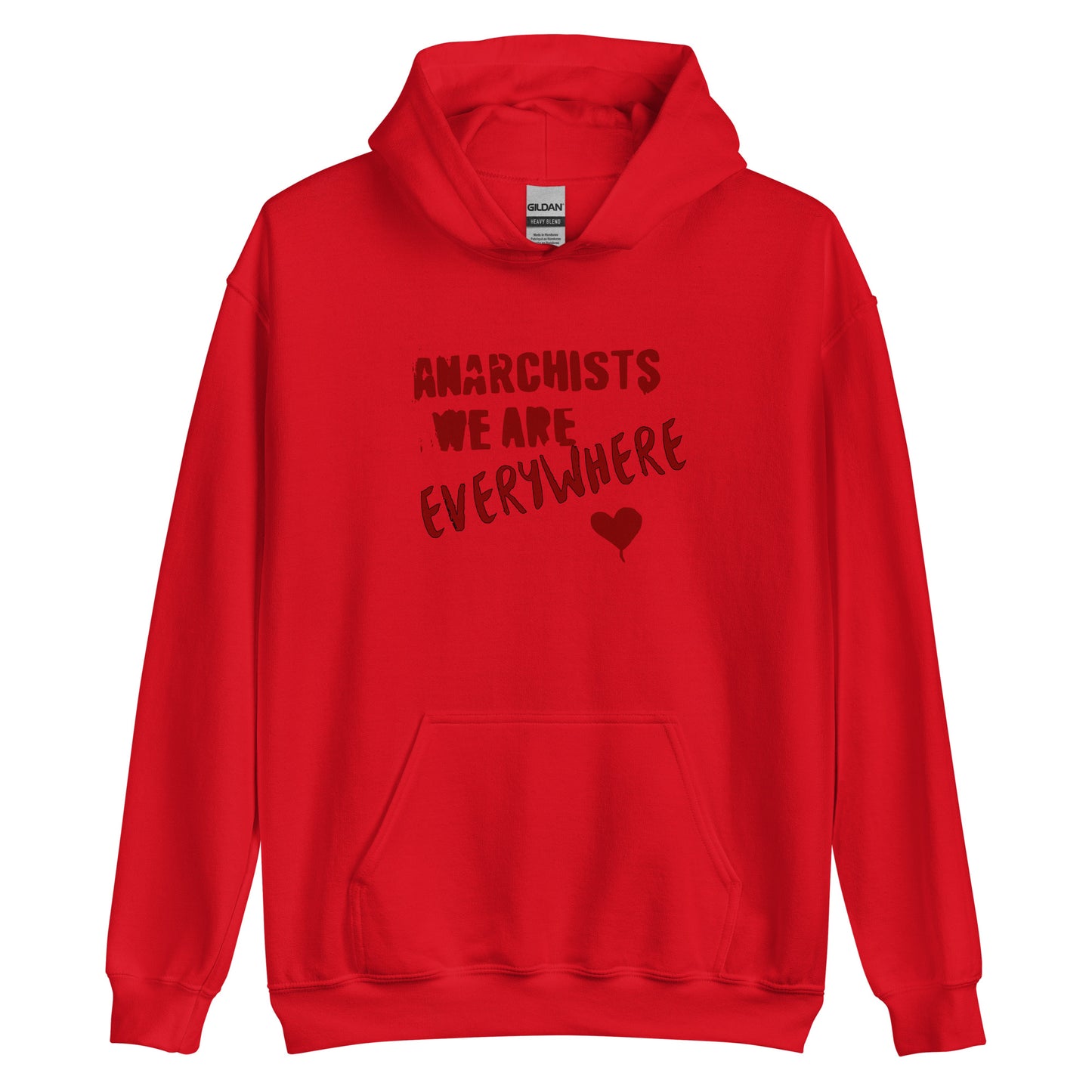 Anarchy Wear "We Are Every Where" Red Unisex Hoodie