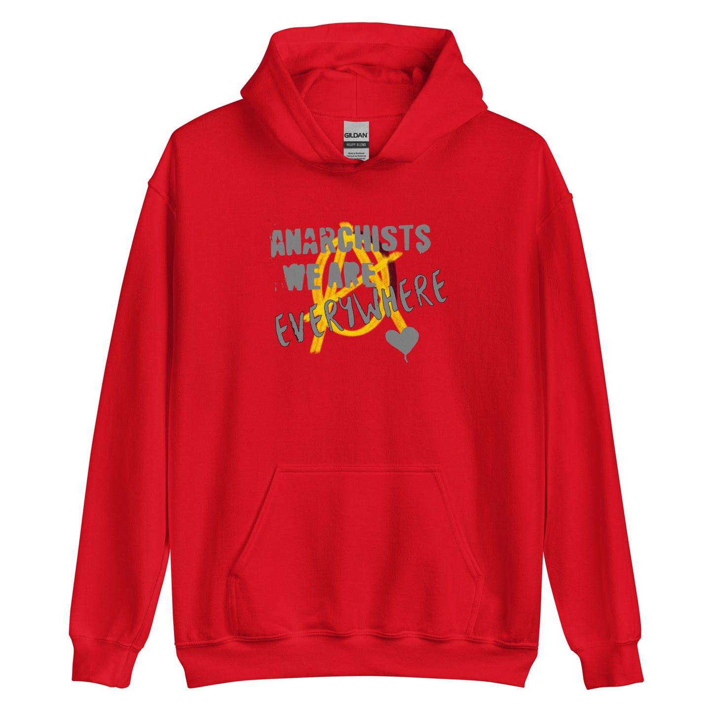 Anarchy Wear "We Are Every Where" Grey on Gold Unisex Hoodie