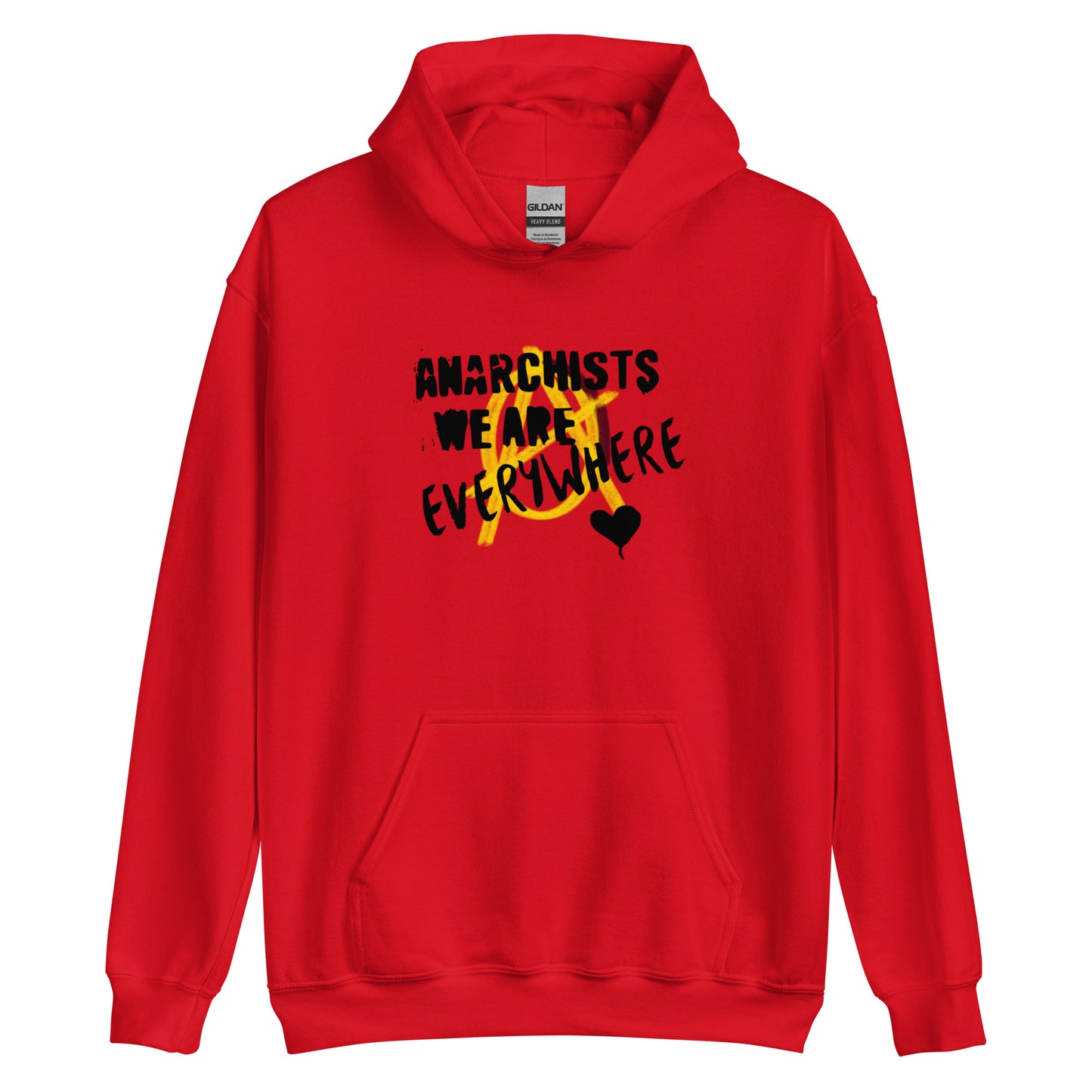 Anarchy Wear "We Are Every Where" Black on Gold Unisex Hoodie
