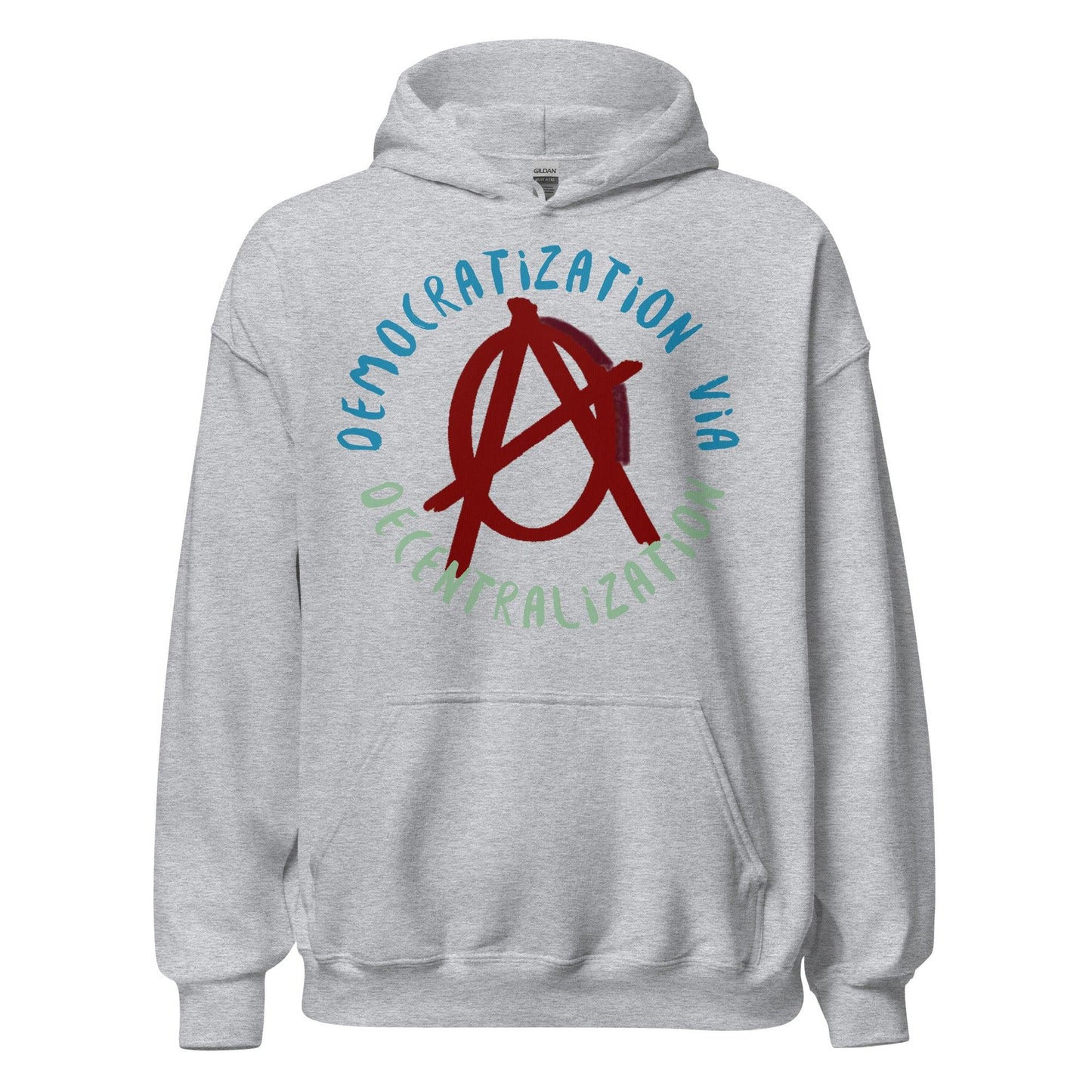 Anarchy Wear Red "Decentralization" Hoodie - AnarchyWear