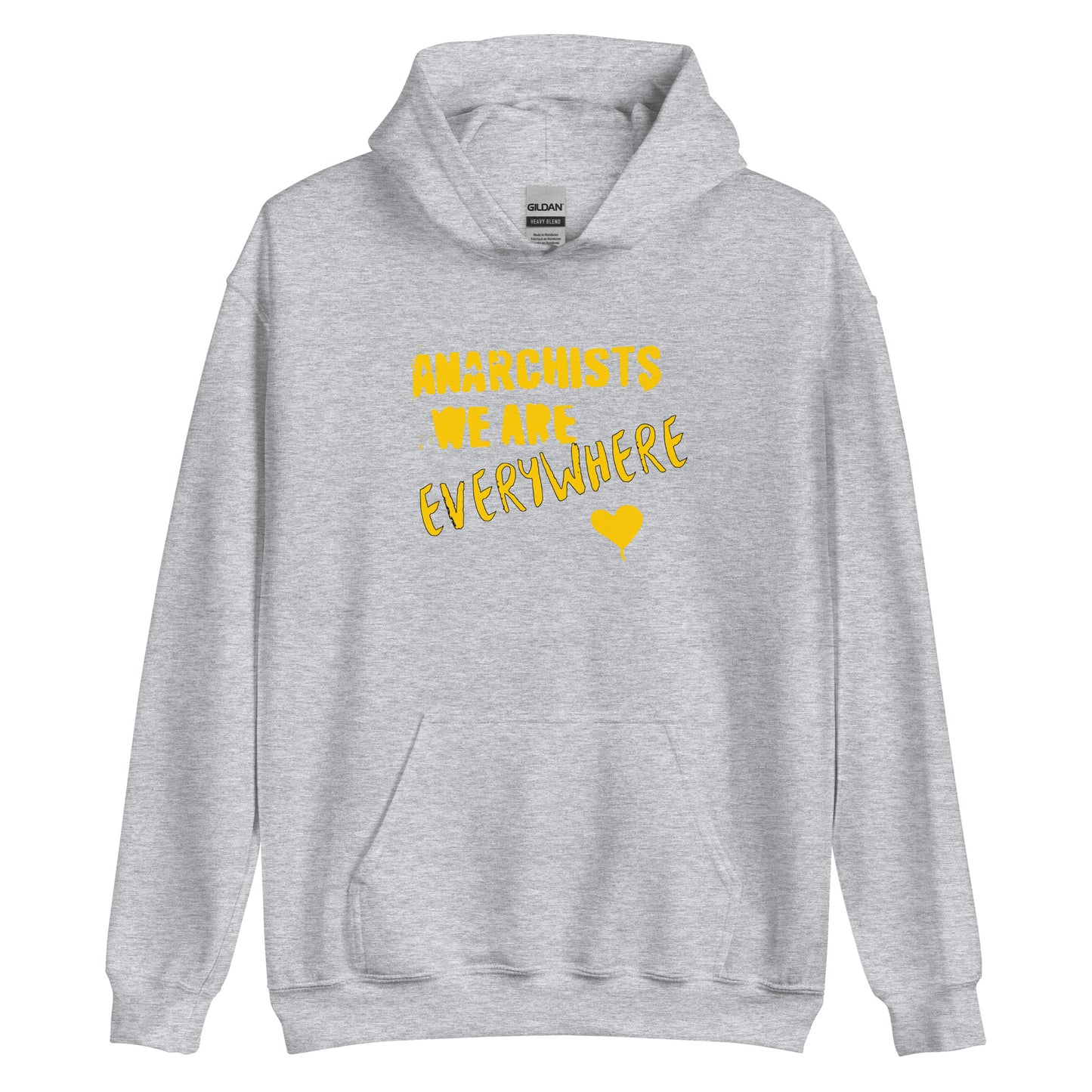 Anarchy Wear "We Are Every Where" Gold Unisex Hoodie
