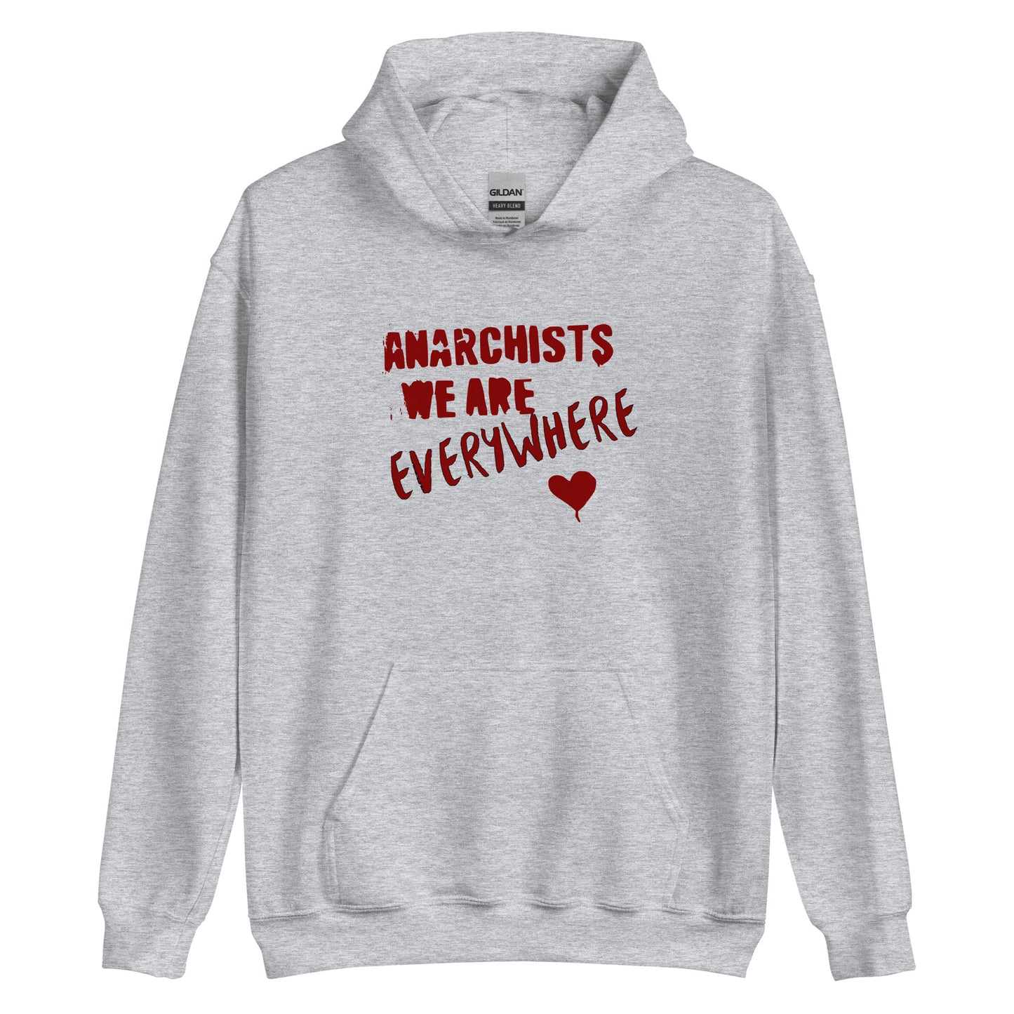 Anarchy Wear "We Are Every Where" Red Unisex Hoodie