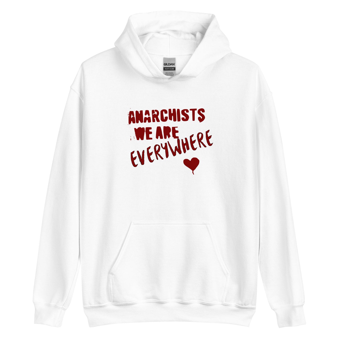 Anarchy Wear "We Are Every Where" Red Unisex Hoodie