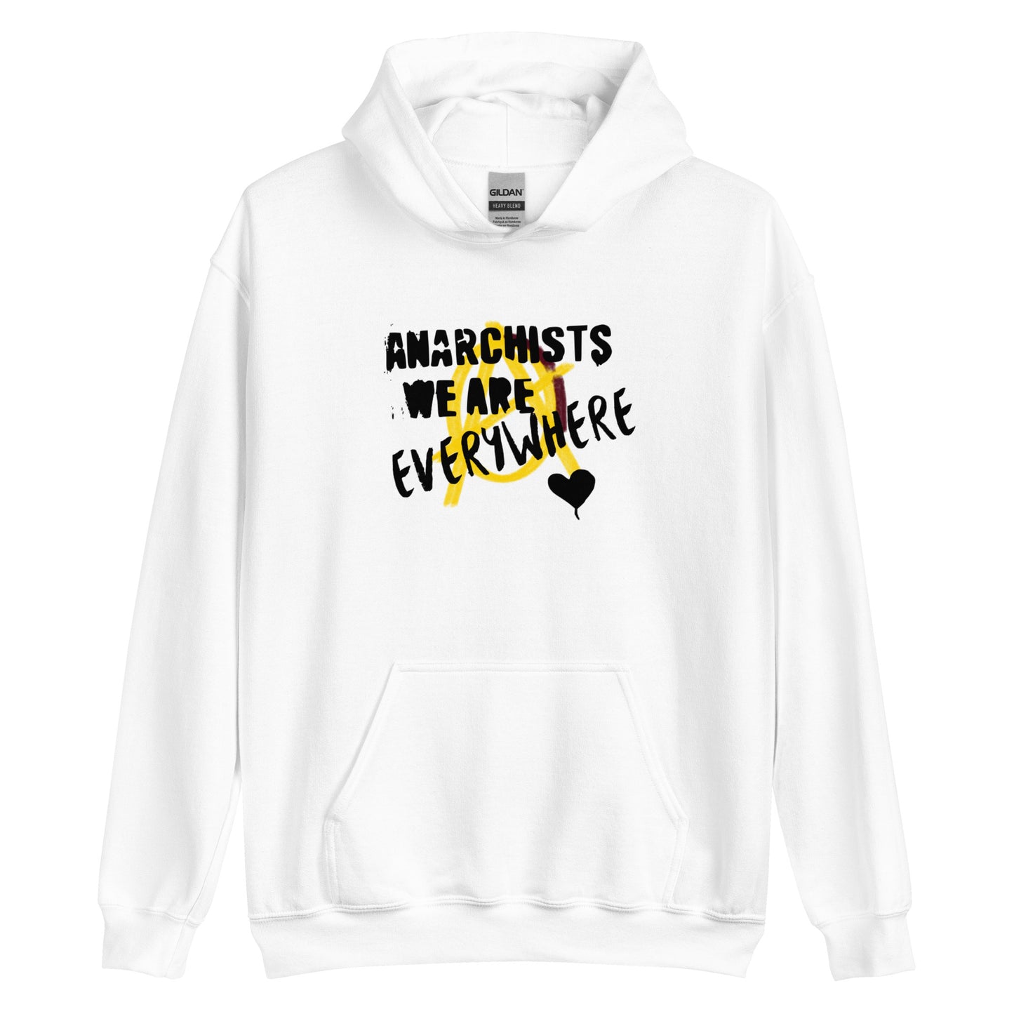 Anarchy Wear "We Are Every Where" Black on Gold Unisex Hoodie